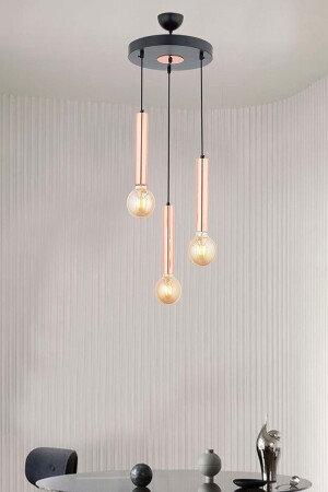 Elisa 3-Plus Pendant Lamp Copper Pendant Lamp Modern Young Room Kitchen Living Room Pendant Lamp Chandelier 7000-2074-3CU - Apliqa