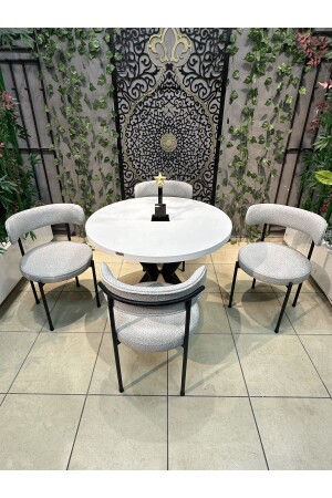 Elisa 4-Person Table Chair Set (Light Grey) teddy - Royal