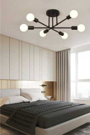 Elisa 6-Piece Black Chandelier ELS-06 - BSA LIGHTING