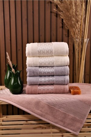 Elissa 6-teiliges Baumwollhand- und Gesichtshandtuch mit hoher Wasseraufnahmefähigkeit 50*80 Pdr-elissa - Özdilek