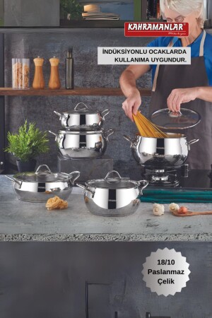 Elit Five-Piece Pot Set FTH465 - Kahramanlar