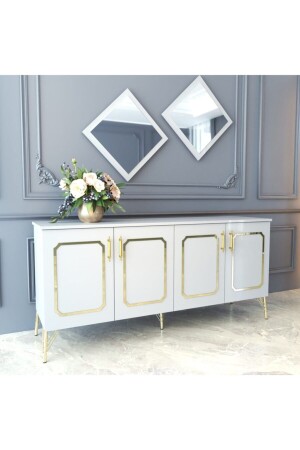 Elite 180 White-gold Console elite - ESMOPA MOBİLYA