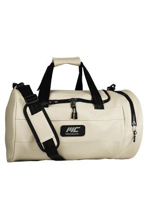 Elite Duffel Bag Zylinder Sporttasche Beige - Musclecloth