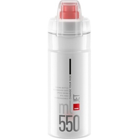 Elite Jet Plus Şeffaf Su Şişesi, şeffaf/kırmızı, 550 ml - Elite