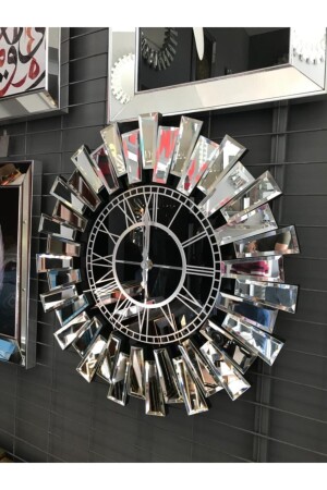 Elite Piano Model Mirrored Clock - Luxury Design Architectural Touch PIANO70BLACKSILVER - asellus
