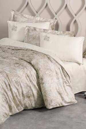 Elite Satin-Doppelbettbezug-Set Beatrix Beige 8680108068502 - Cotton Box
