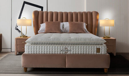 Elizabeth Peri Base + Headboard + Mattress - Cadde Yıldız