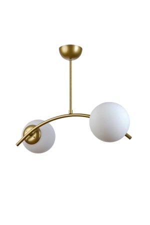Ella Modern Design Living Room Kitchen Bedroom Antique Color White Glass 2 Piece Chandelier E1283 - Modavize