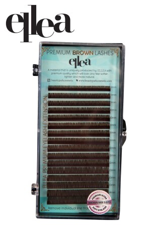 Ellea Brown Mix Seidenwimpern 0. 7 Dicke D-Falz, 8-15 mm Längenbereich - Elea