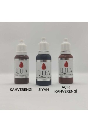 Ellea Kalıcı Makyaj Ve Microblading Boyası Kaş Için Set 3 Renk (BLACK, BROWN, LİGHT BROWN) ELLEA-KMB-SET-3 - ELLEA NAIL