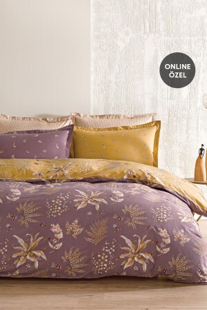 Elora Double Ranforce Duvet Cover Set - Saffron - Puffy