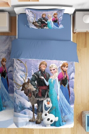 Elsa and Her Friends Patterned Single Baby Kids Bedding Set evnev00084 - Evpanya