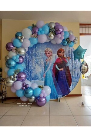 Elsa Frozen Balon Zinciri Elsalı Doğum Günü Konsepti Balon Zinciri - Party Mix