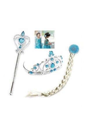 Elsa Hair - Wand and Crown Set of 3 - Prenses