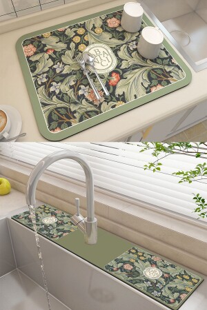 Else Countertop Non-Slip Dish Drying Mat and Water Trap Sink Faucet Mat Ds03 elsedekormusbus - Else Dekor