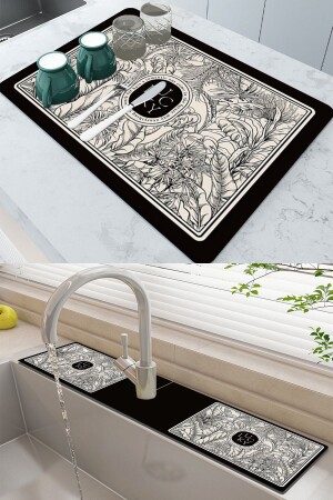 Else Countertop Non-Slip Dish Drying Mat and Water Trap Sink Faucet Mat Ds05 elsedekormusbus - Else Dekor
