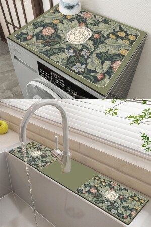 Else Drying Rack Washing Machine Cover Protection Mat and Water Trap Sink Mat Ds03 elsecammuson - Else Halı