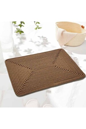 Else Natural Patterned Rope Wicker Jute Braided Rectangular Carpet Bath Mat 35x45cm elsedekorjutbanyopas001 - Else Dekor