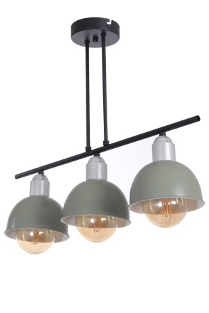 Elton Modern Design Bedroom - Living Room - Kitchen - Cafe Green Color 3-Piece Chandelier ELT02 - Fer Avize
