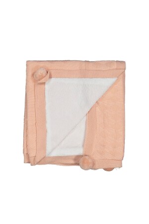 Elyaf Dolgulu Wellsoft Örme Triko Bebek Battaniyesi Yorganı(AÇIK SOMON RENGİDİR) 107012 - Cherub Baby