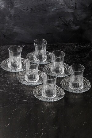 Elysia 12 Piece Tea Set, 6 Pieces Eliza + 6 Pieces Imported Tea Plate 12cayelsia - Paşabahçe