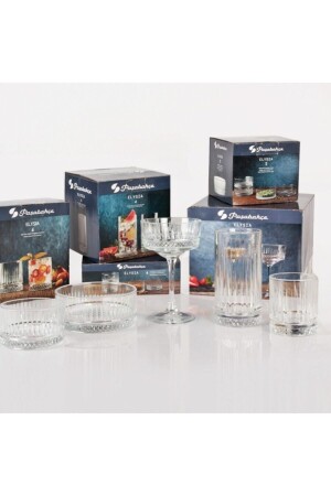Elysia 30 Piece Soft Drink Glass Snack Bowl Dessert Presentation Set elysia-30 piece set - Paşabahçe