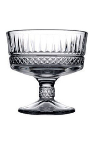 Elysia Footed Cut Crystal Ice Cream Dish Dessert Presentation 6-Piece Bowl Set 250 Cc 084oa - Paşabahçe
