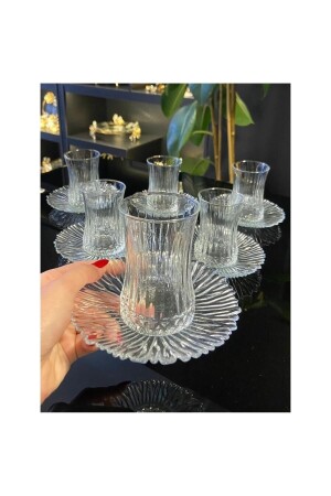 Elysia Tea Cup and Imported Tea Saucer Set 12 Pieces - Paşabahçe