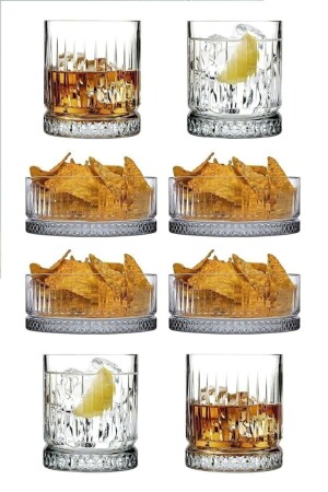 Elysia Whisky-Set, 8-teilig (4 Stück 210-cm³-Gläser) (4 Stück 235-cm³-Kekse) TYC00319452568 - Paşabahçe