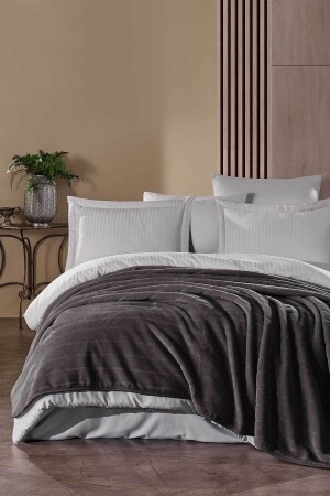 Embos Fur Blanket Double Noa Anthracite 0110010109020 - Elart