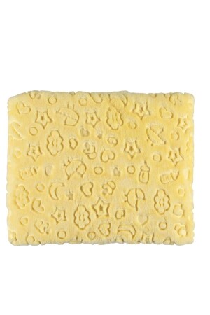Embossed Plush Baby Blanket Ecru Golden_5498 - GOLDEN SPRING
