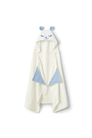 Embroidered Towel Poncho with Lamb Figure - Havlu Denizi Ev Tekstil Ürünleri