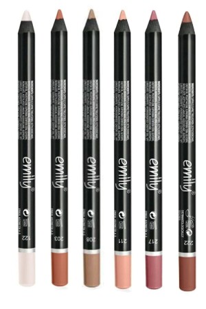 Emily Lip Pencil 6er-Pack Nr.: 122-203-208-211-217-222 - Golden Rose