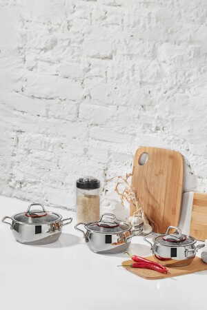 Emirgan 6 Piece Steel Midi Set with Induction Base - Karaca