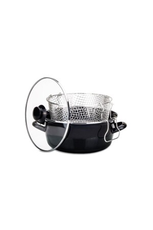 Enamel Frying Pan Black Color 24 Cm - Ulusoy