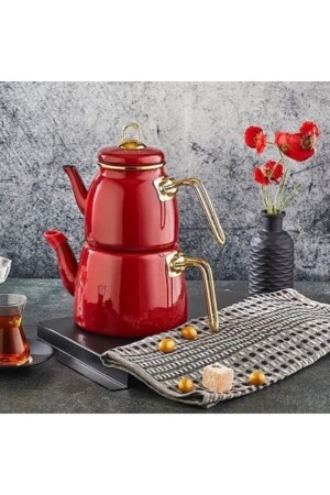 Enamel Luxury Teapot Set with Different Color Options 14897 - Paçi