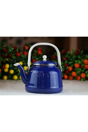 Enamel Teapot 2.5 Liter Single Top Handled Zinc Herbal Tea Pot 00052675455 - Genel Markalar