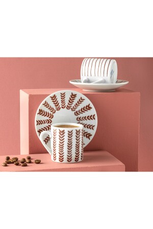 Enda Porcelain Set of 2 Coffee Cups 80 Ml Claret Red 10035820 - English Home