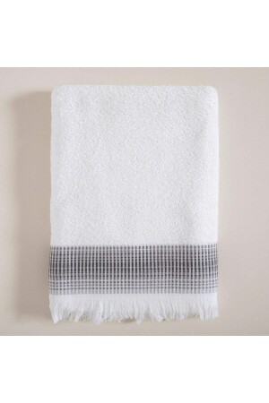 Endi Banyo Havlusu 70x140 Cm Beyaz-antrasıt PK222TEK021 - Chakra