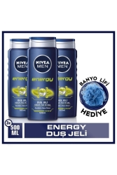 Energy Duş Jeli 500 ml 3'lü Avantajlı Paket  banyo Lifi SET.NVE.861 - NIVEA