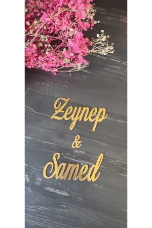 Engagement Tray Names Girl's Request Flower And Chocolate Box Names Plexiglass 8 Cm - Sg Tasarim