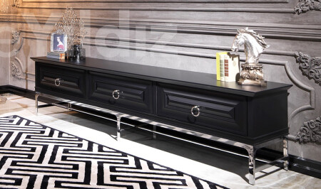 England Black Luxury TV Unit - Cadde Yıldız