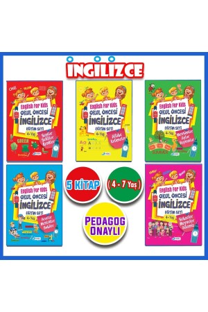 Englischunterrichtsset für 4–7-Jährige, 5 Bücher - Harika Kitap