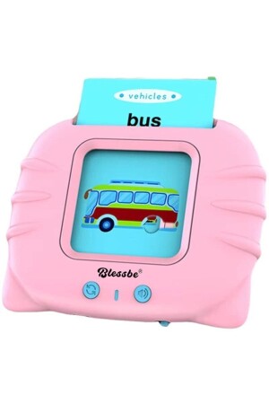 English Early Education Card 224 Pieces Flash Voice Talking Cards - Pink Color - Streak