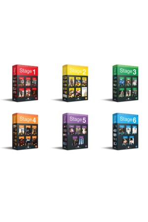 English Reading Book Stage-1. 2. 3. 4. 5. 6 - 34 Books (6 Boxes) With QR Code Listening - Mk Publications