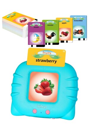 English Speaking Voice Flash Cards - 112 Cards 224 Visuals (blue) VOICE-BLUE - iyitoys