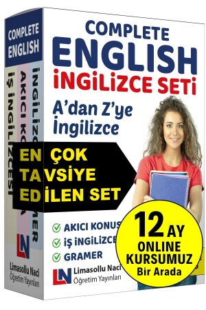English Training Set - Teaching Package - Grammar Book - Toefl- Ielts- Yds Exam Preparation - Limasollu Naci Öğretim Yayınları
