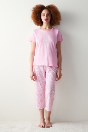 Ent Love Pembe Kapri Pijama Takımı - Penti