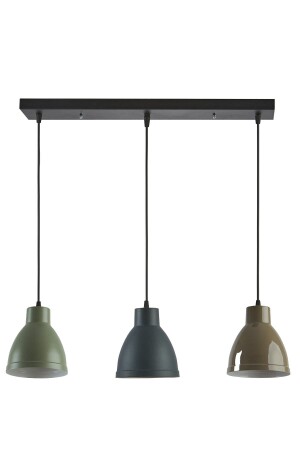 Enzo Modern Decorative Cafe-Kitchen Living Room Green Anthracite Brown Color 3 Row Pendant Lamp Chandelier ENZH72 - Modavize