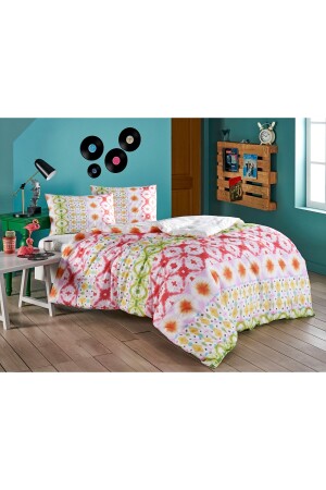 Enzo Ranforce Double Duvet Cover Set Green 8682475041010 - Taç